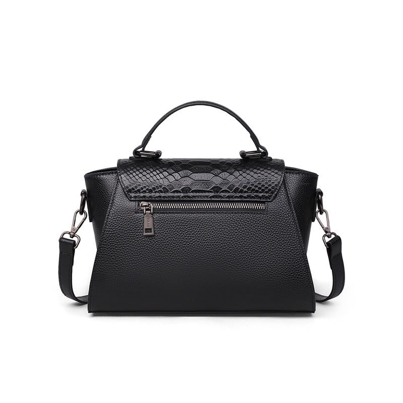 Borsa a tracolla da pendolare di grande,in vera pelle