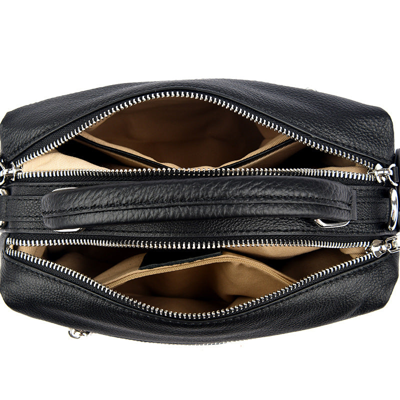 Borsa a tracolla da donna realizzata in pregiata pelle pelle bovina di primo strato