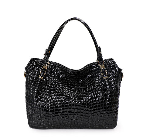 Borsa tote casual da donna grande in vera pelle