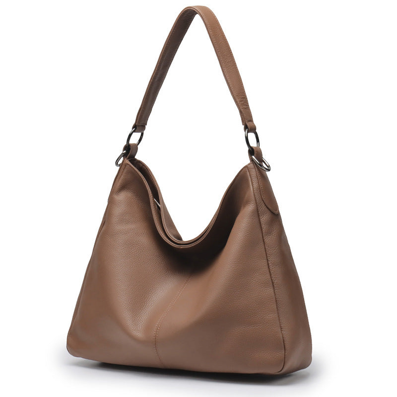 Borsa a tracolla da donna ad alta capacità in pelle bovina