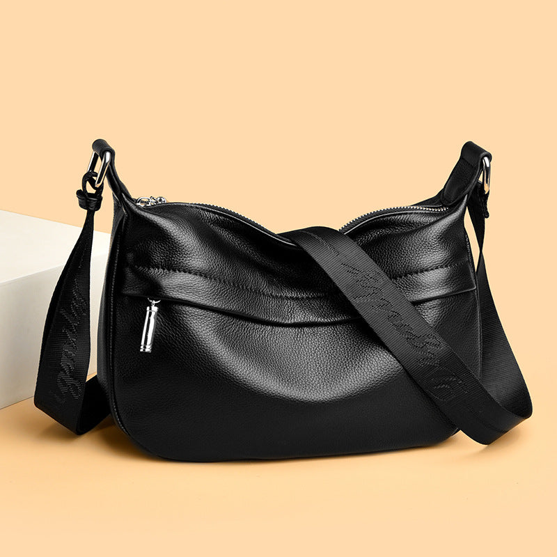 Borsa a tracolla da donna in pelle pieno fiore di grande capacità