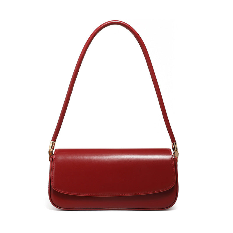 Baguette Bag in Vera Pelle Box Lucida - AYA BORSE 
