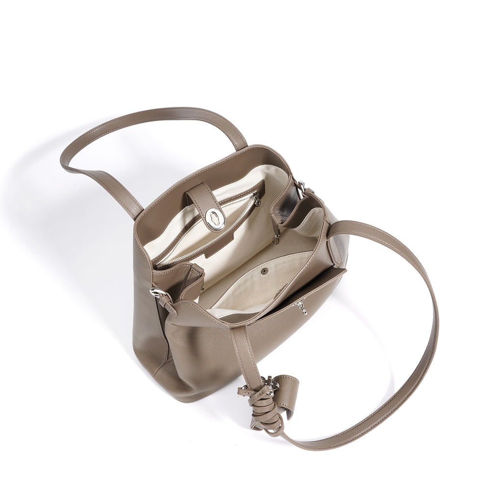 Borsa Bucket Ascellare in Vera Pelle Top Grain — Lusso Minimalista | AYA BORSE - AYA BORSE 
