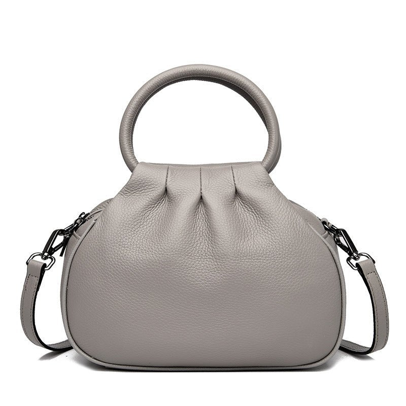 Elegante borsa da donna color grigio elefante, versatile e adatta anche a tracolla - AYA BORSE 