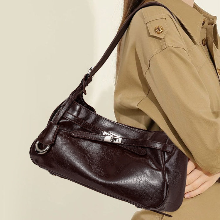 Borsa Hobo Ascellare in Vera Pelle Verniciata — Business Chic Contemporaneo | AYA BORSE - AYA BORSE 