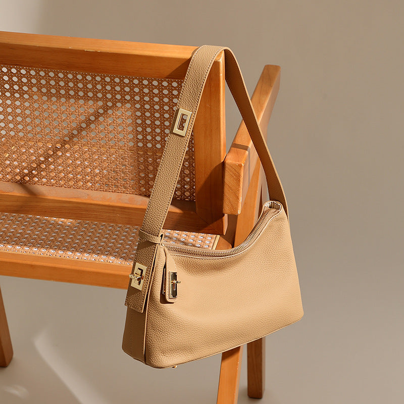 Borsa Hobo da Lavoro in Vera Pelle —   Tasca Laterale - AYA BORSE 