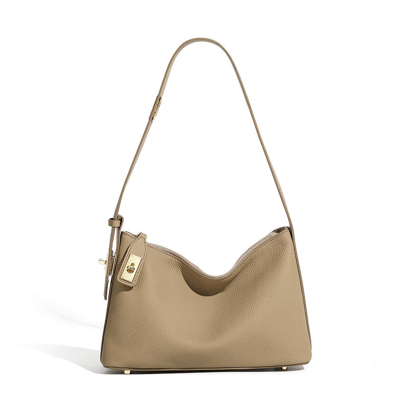 Borsa Hobo da Lavoro in Vera Pelle —   Tasca Laterale - AYA BORSE 