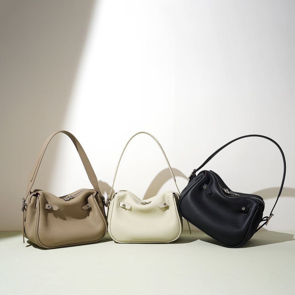 Borsa Hobo in Vera Pelle Pebbled  — Silhouette Morbida - AYA BORSE 