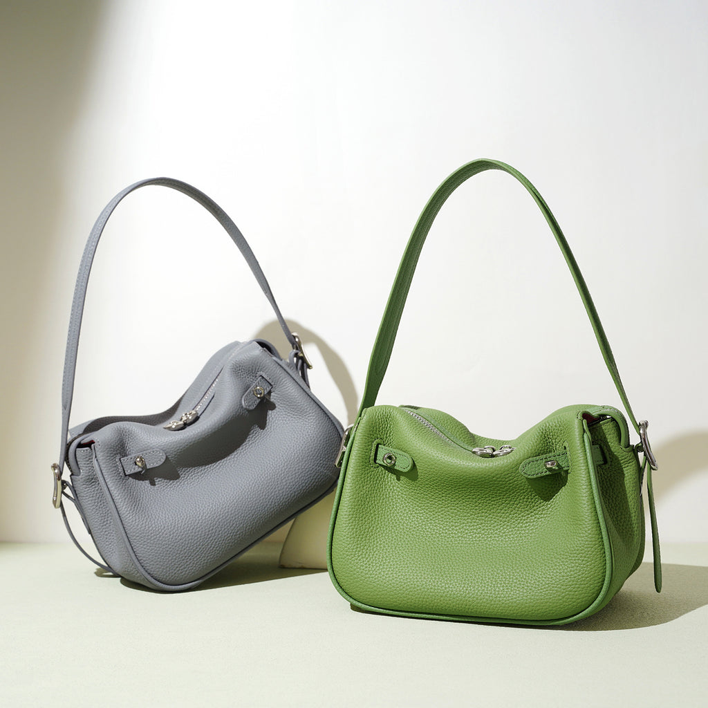 Borsa Hobo in Vera Pelle Pebbled  — Silhouette Morbida - AYA BORSE 