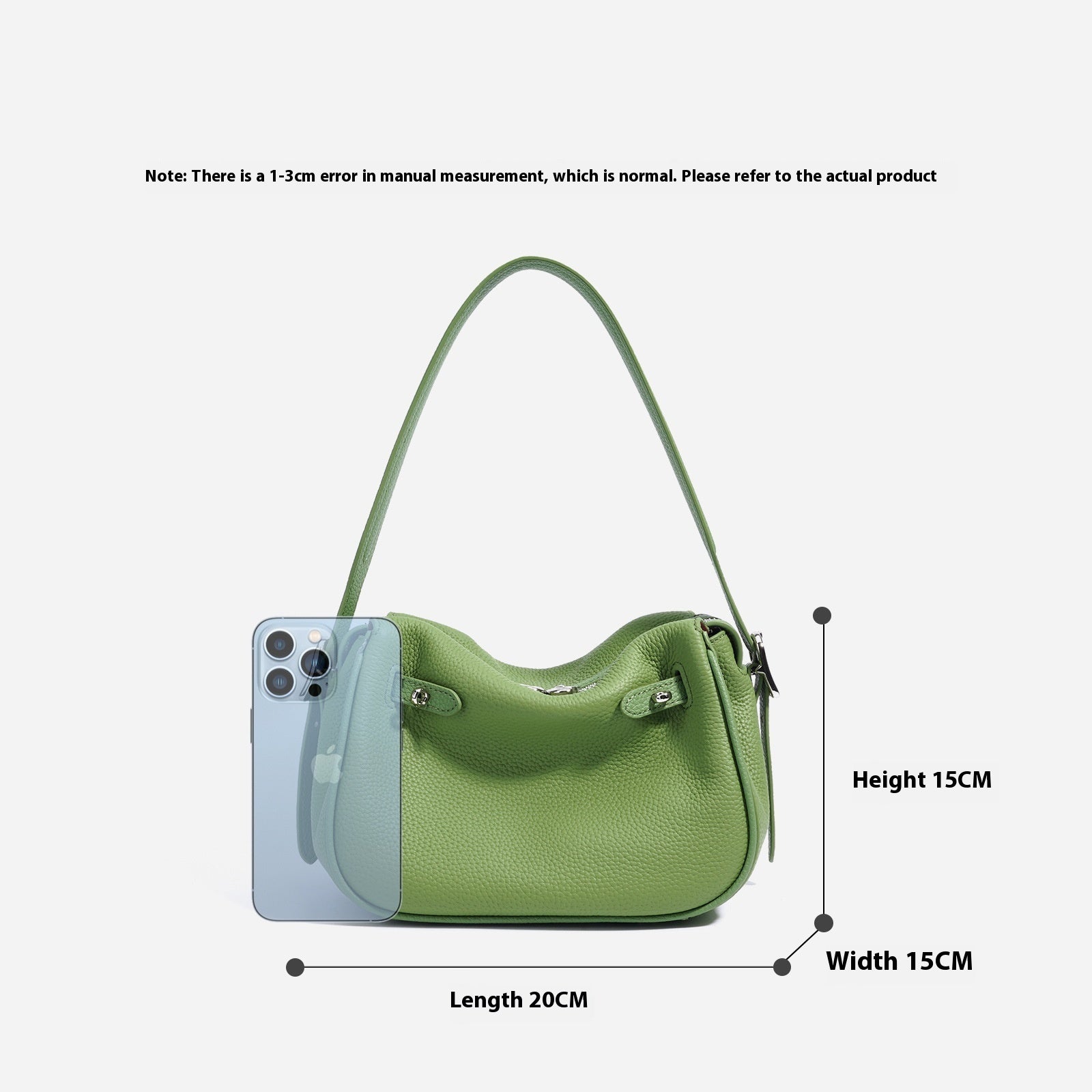 Borsa Hobo in Vera Pelle Pebbled  — Silhouette Morbida - AYA BORSE 