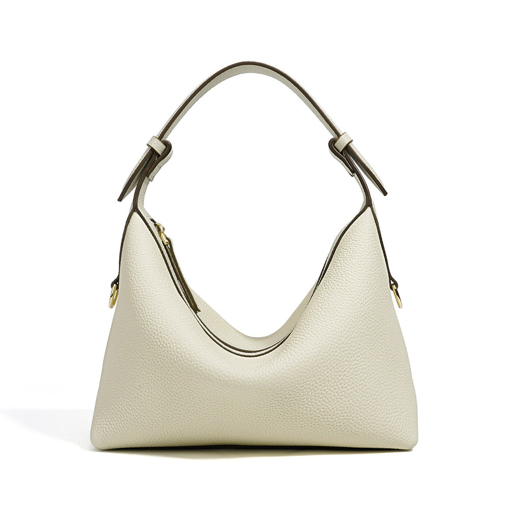 Borsa Hobo in Vera Pelle con Manico a Nodo — Minimal Chic - AYA BORSE 
