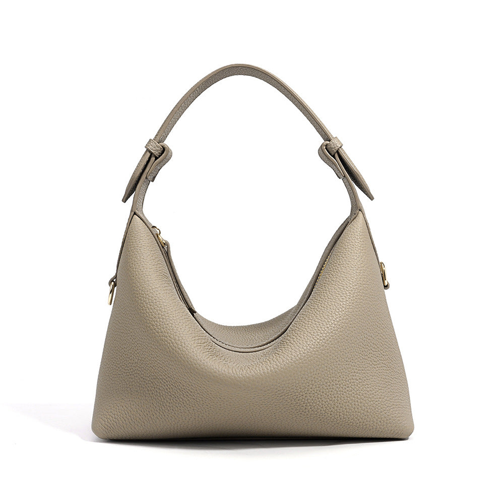 Borsa Hobo in Vera Pelle con Manico a Nodo — Minimal Chic - AYA BORSE 