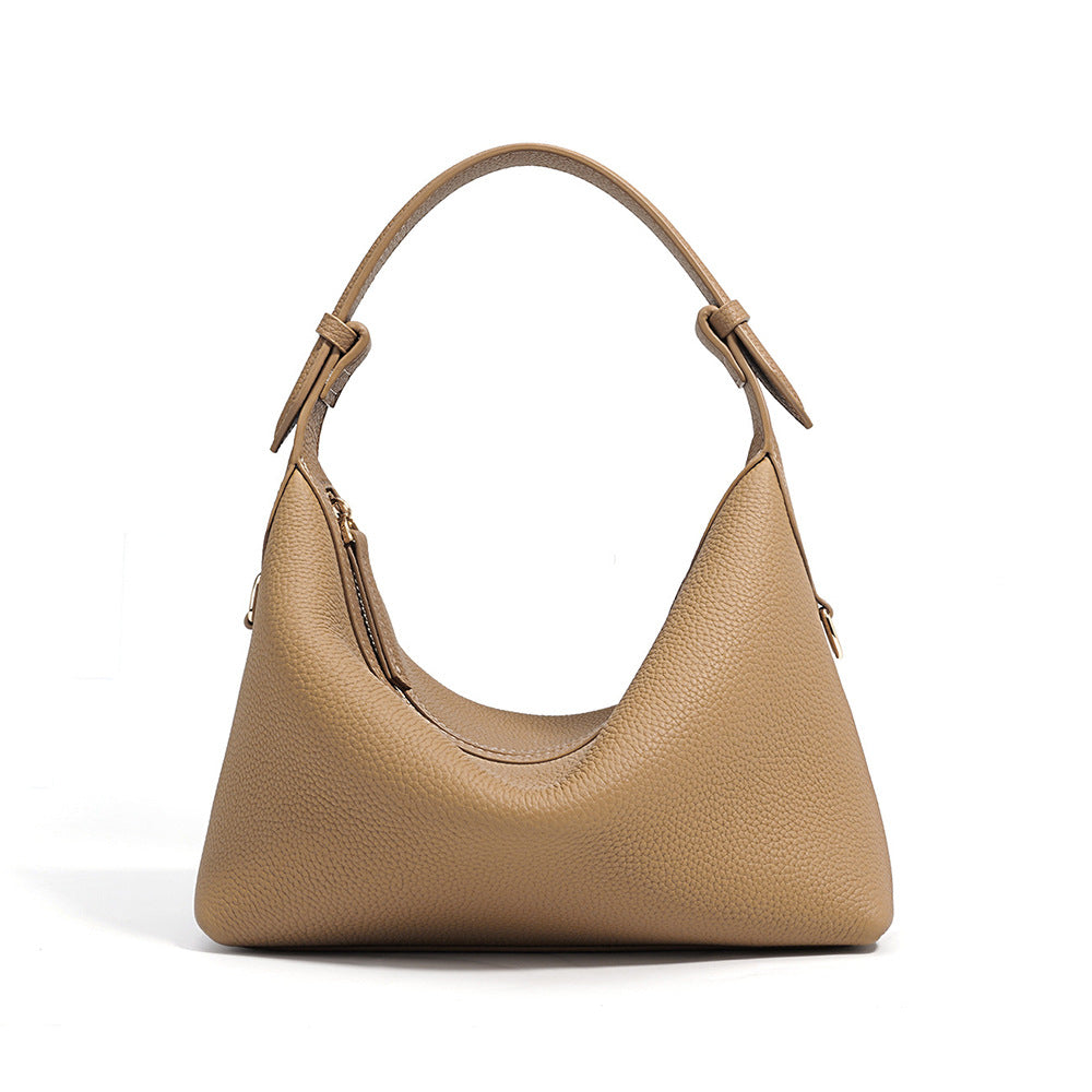Borsa Hobo in Vera Pelle con Manico a Nodo — Minimal Chic - AYA BORSE 
