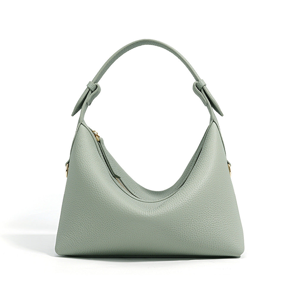 Borsa Hobo in Vera Pelle con Manico a Nodo — Minimal Chic - AYA BORSE 