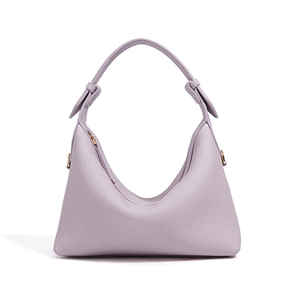 Borsa Hobo in Vera Pelle con Manico a Nodo — Minimal Chic - AYA BORSE 