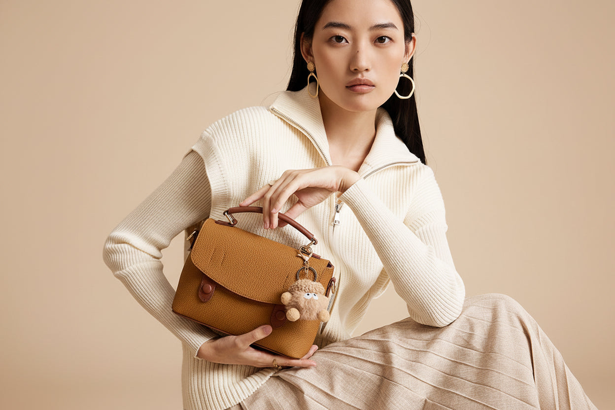 Borsa Cambridge da donna in pelle di vacchetta - AYA BORSE
