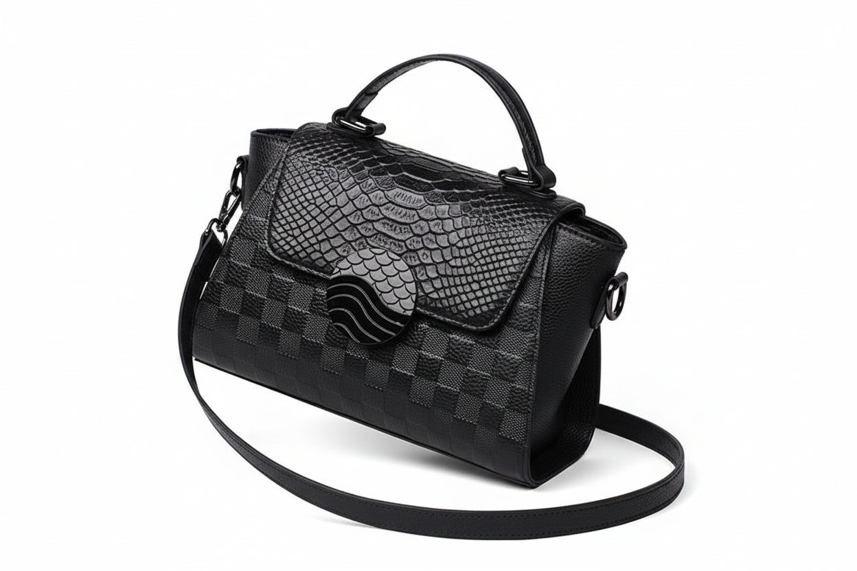 Borsa a tracolla da pendolare di grande,in vera pelle - AYA BORSE