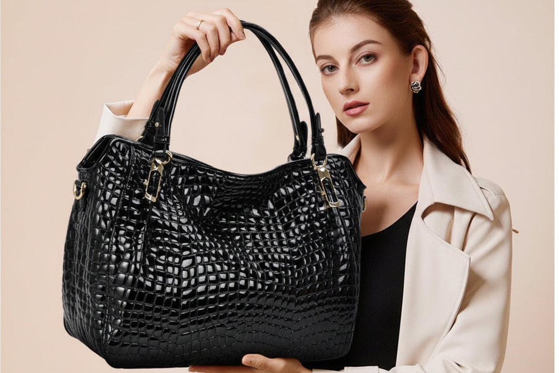 Borsa tote casual da donna grande in vera pelle - AYA BORSE