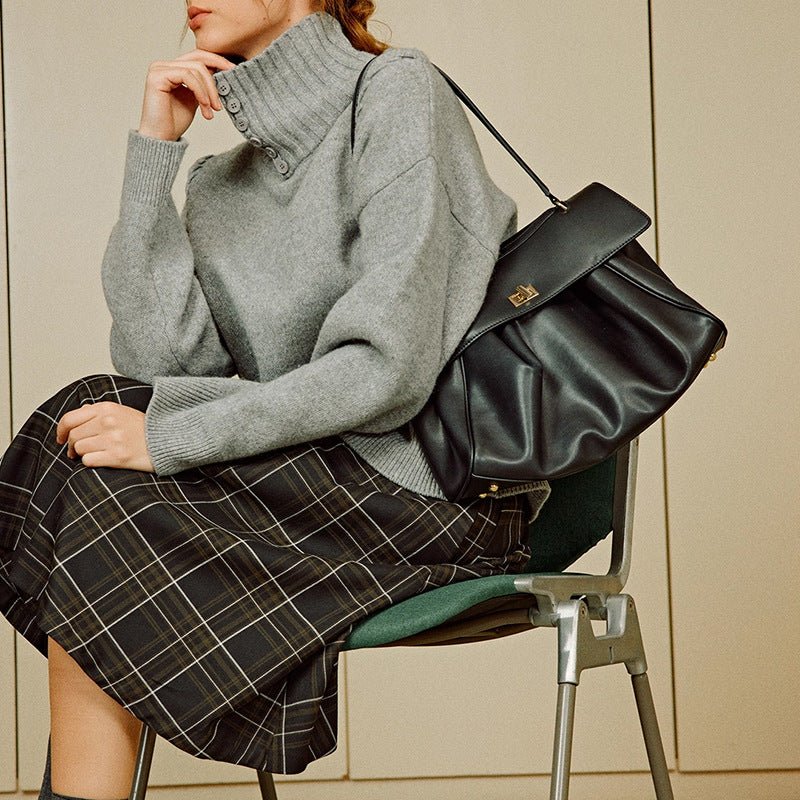 Borsa tote sofisticata e capiente,in vera pelle - AYA BORSE