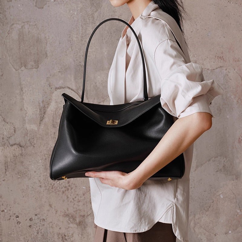 Borsa tote sofisticata e capiente,in vera pelle - AYA BORSE