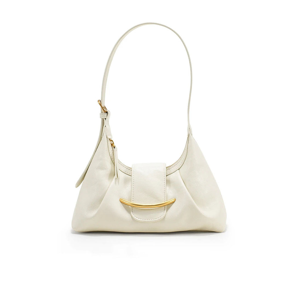 Borsa a Spalla in Vera Pelle con Dettaglio Gold — Urban Chic - AYA BORSE 