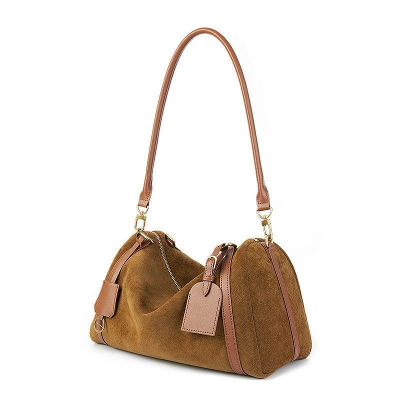 Borsa a tracolla in pelle scamosciata di cervo - AYA BORSE 