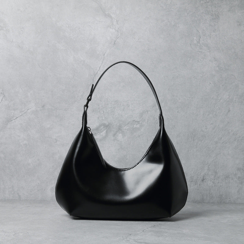 Borsa Ascella Monospalla in Pelle | Pillow Bag Retrò con Zip
