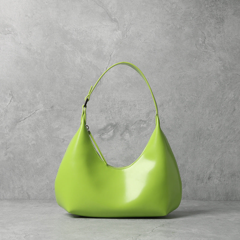 Borsa Ascella Monospalla in Pelle | Pillow Bag Retrò con Zip