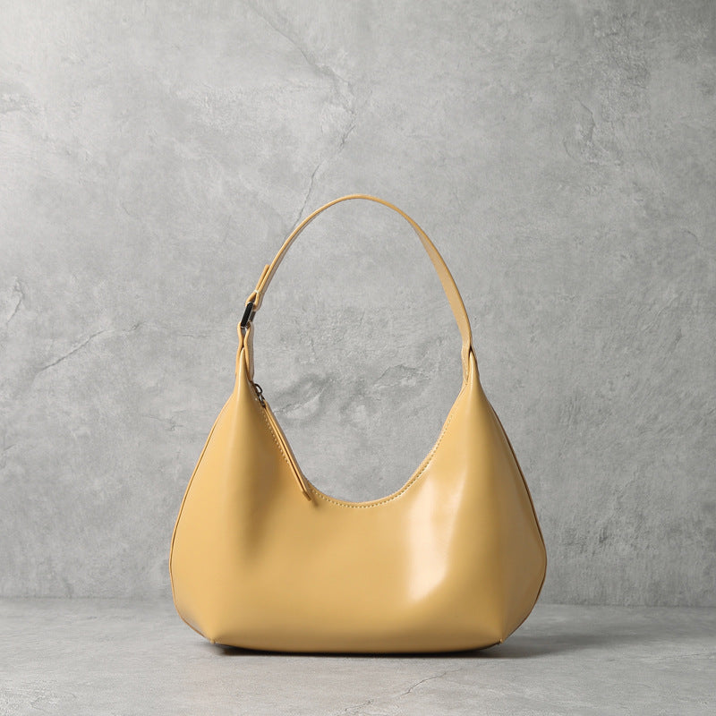 Borsa Ascella Monospalla in Pelle | Pillow Bag Retrò con Zip