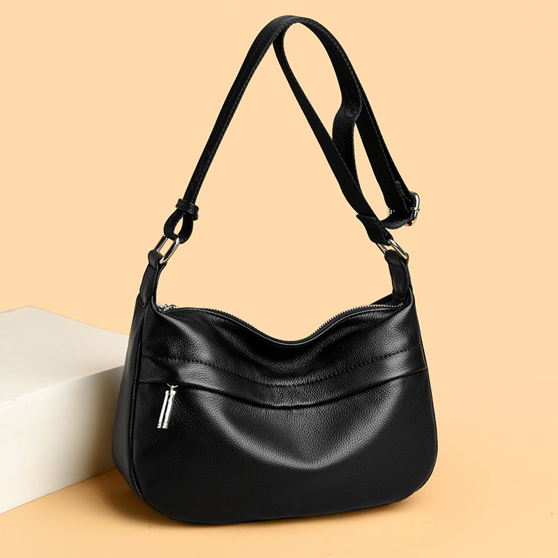 Borsa a tracolla da donna in pelle pieno fiore di grande capacità