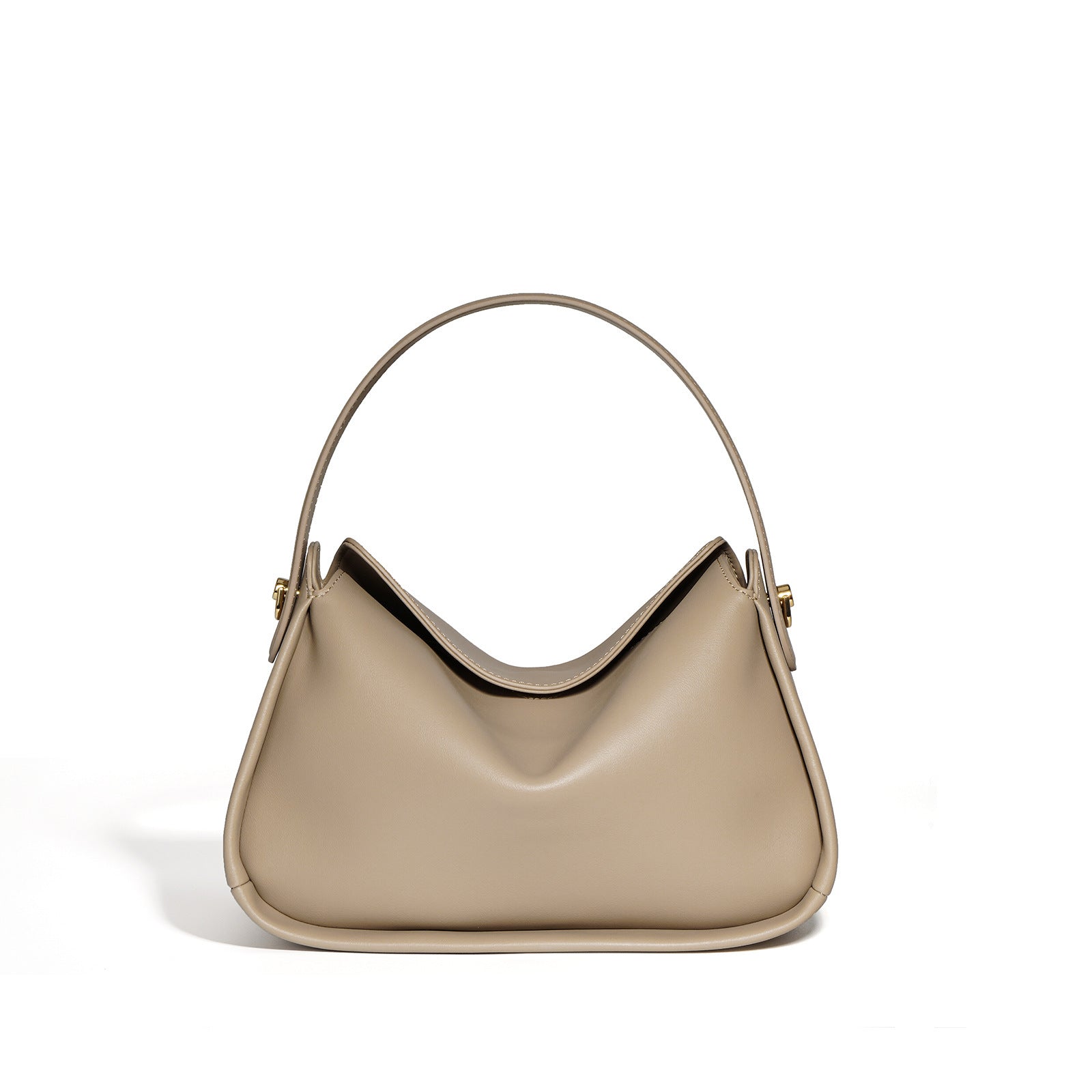 Borsa in Pelle Bovina — 3 Modi di Porto: Spalla, Mano & Tracolla